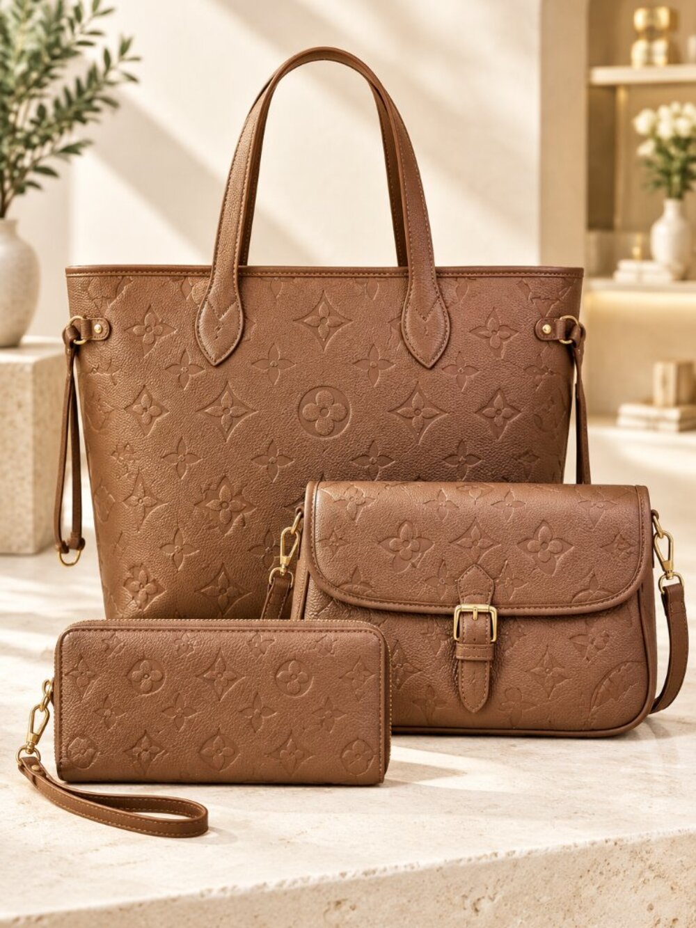 3 Piece Fashion Handbag Set